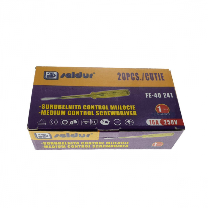 Surubelnita FE-40241,pentru electricieni, pentru control tensiune 220-250 V [4]