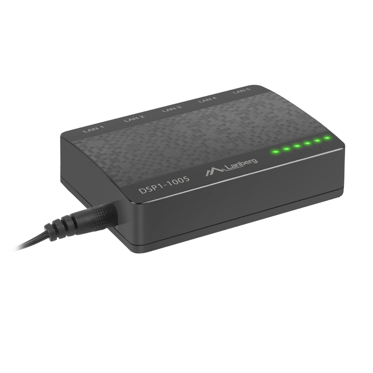 Switch Gigabit Lanberg 41569, cu 5 porturi Gigabit Ethernet RJ-45 10/100/1000 Mbps, 5V, racire pasiva, negru [2]