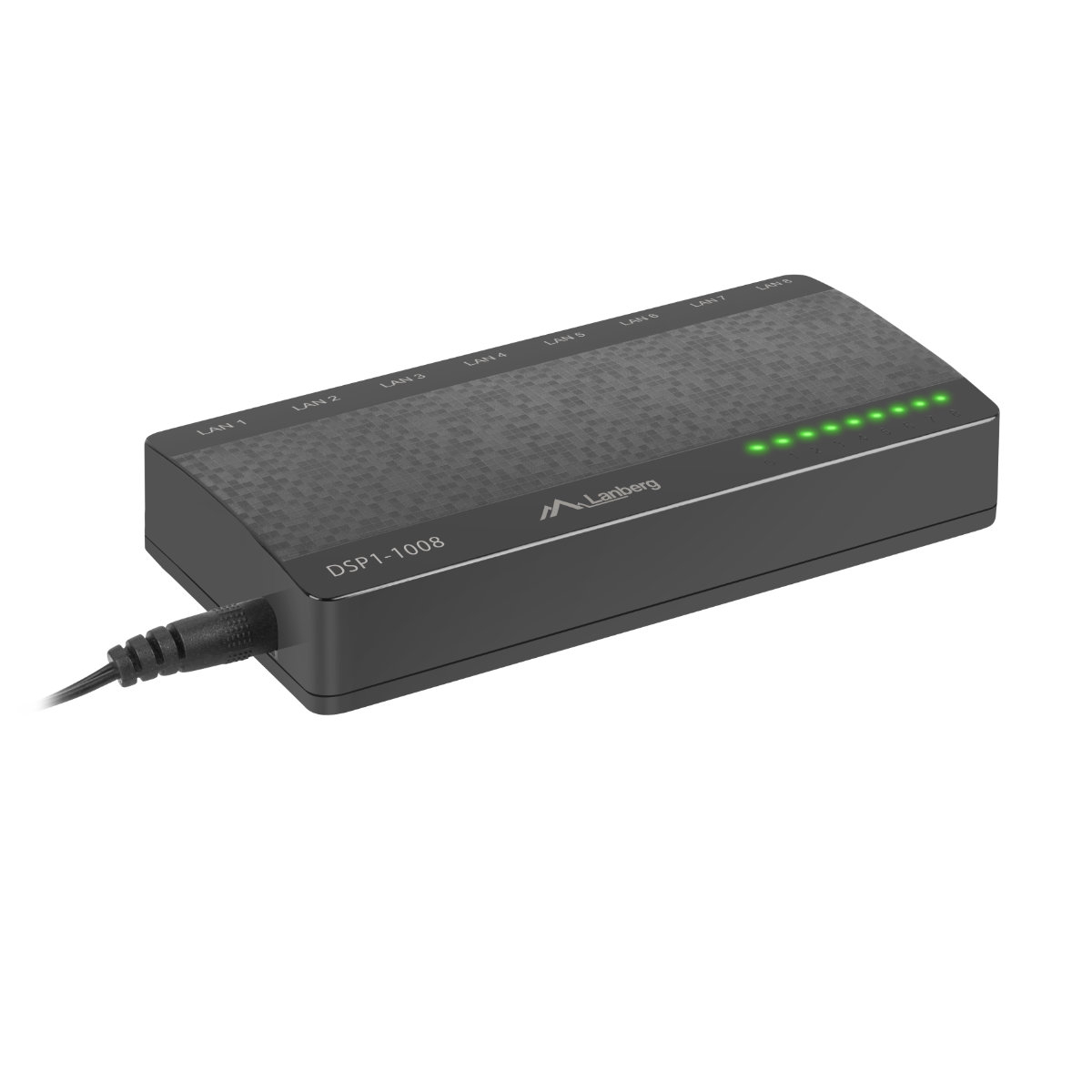 Switch Gigabit Lanberg 41570, cu 8 porturi Gigabit Ethernet RJ-45 10/100/1000 Mbps, 5V, racire pasiva, negru [8]