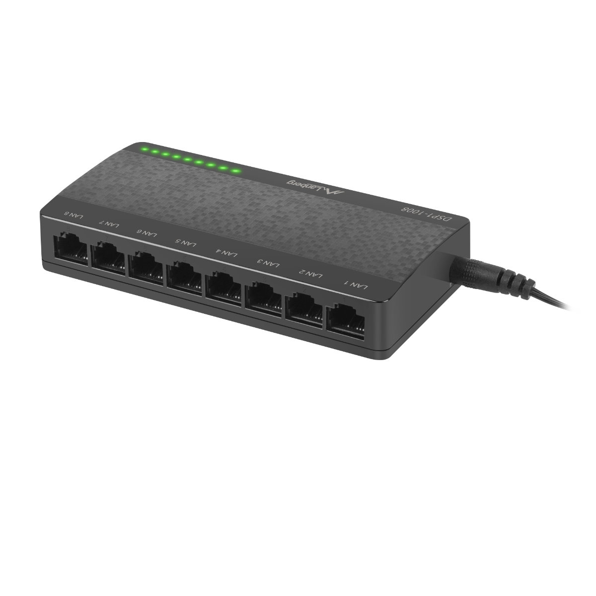 Switch Gigabit Lanberg 41570, cu 8 porturi Gigabit Ethernet RJ-45 10/100/1000 Mbps, 5V, racire pasiva, negru [5]