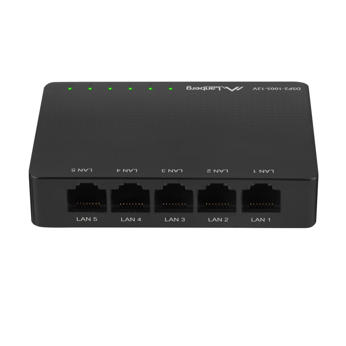 Switch Gigabit Lanberg 42416, cu 5 porturi Gigabit Ethernet RJ-45 10/100/1000 Mbps, 12V, racire pasiva, negru [3]