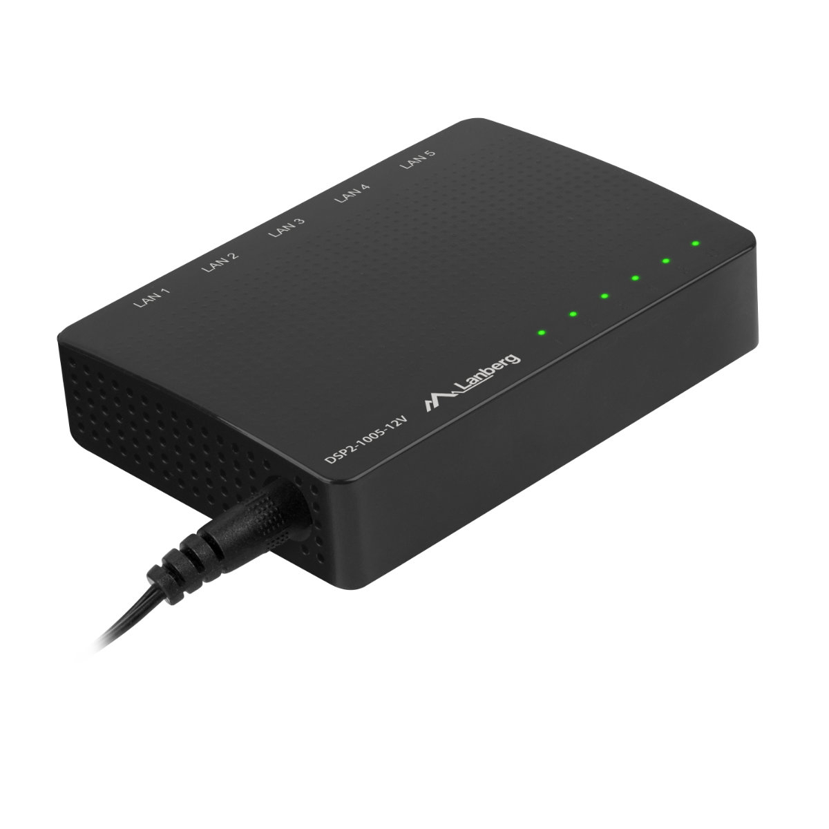 Switch Gigabit Lanberg 42416, cu 5 porturi Gigabit Ethernet RJ-45 10/100/1000 Mbps, 12V, racire pasiva, negru [4]
