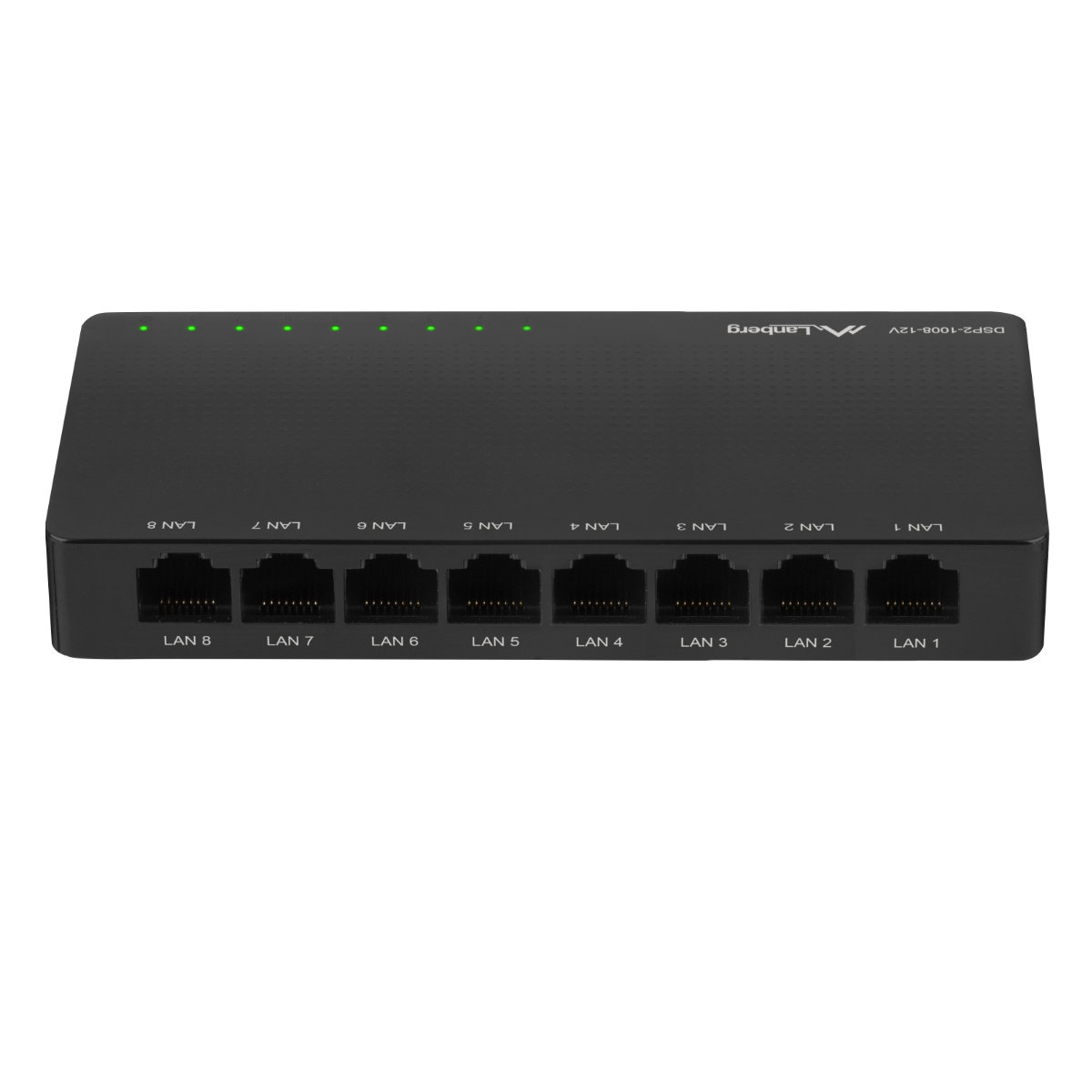 Switch Gigabit Lanberg 42417, cu 8 porturi Gigabit Ethernet RJ-45 10/100/1000 Mbps, 12V, racire pasiva, negru [3]