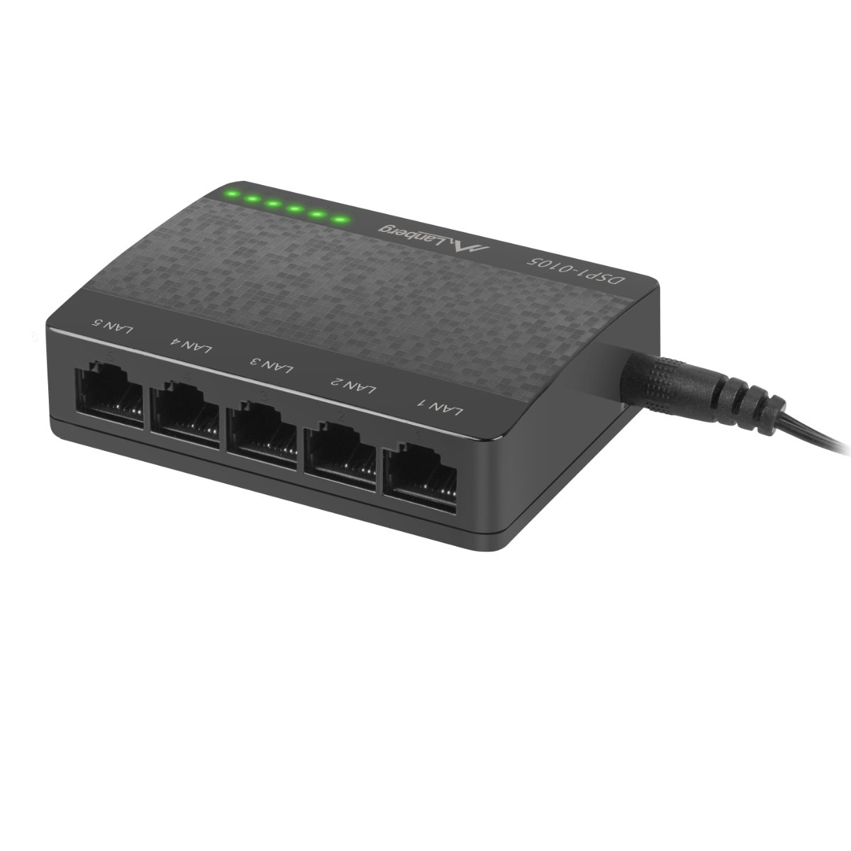 Switch Lanberg 41567, cu 5 porturi Fast Ethernet RJ-45 10/100 Mbps, 5V, racire pasiva, negru [5]