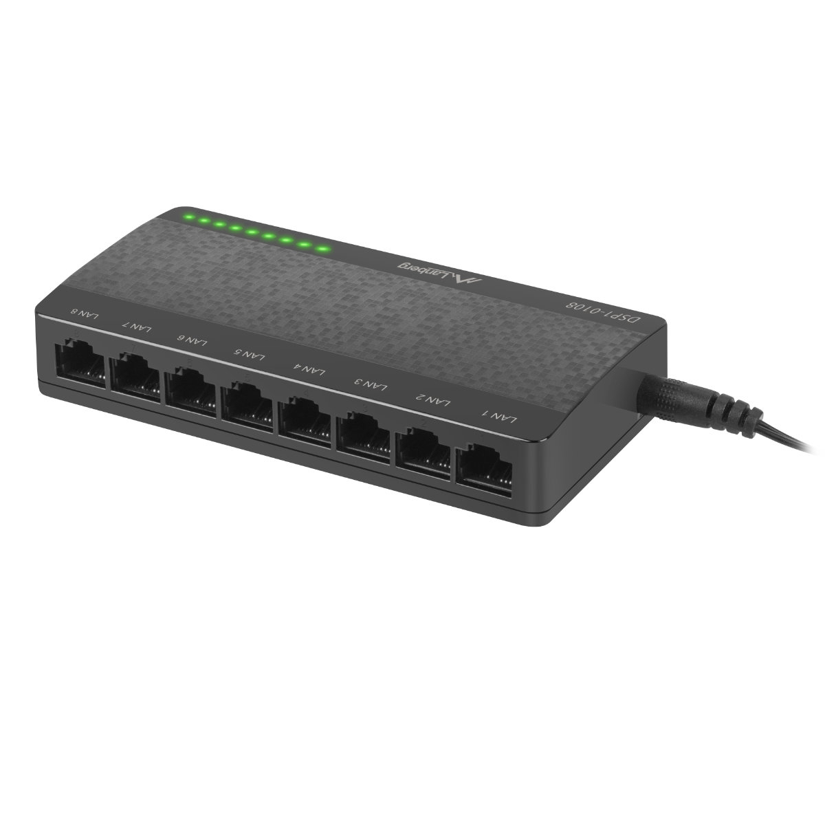 Switch Lanberg 41568, cu 8 porturi Fast Ethernet RJ-45 10/100 Mbps, 5V, racire pasiva, negru [5]