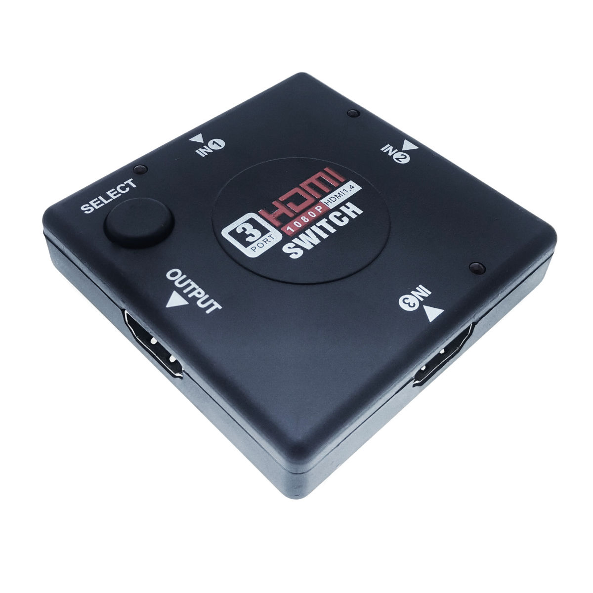 Switch video cu 3 intrari HDMI si o iesire HDMI, Full HD 1080p, cu comutator, negru [1]