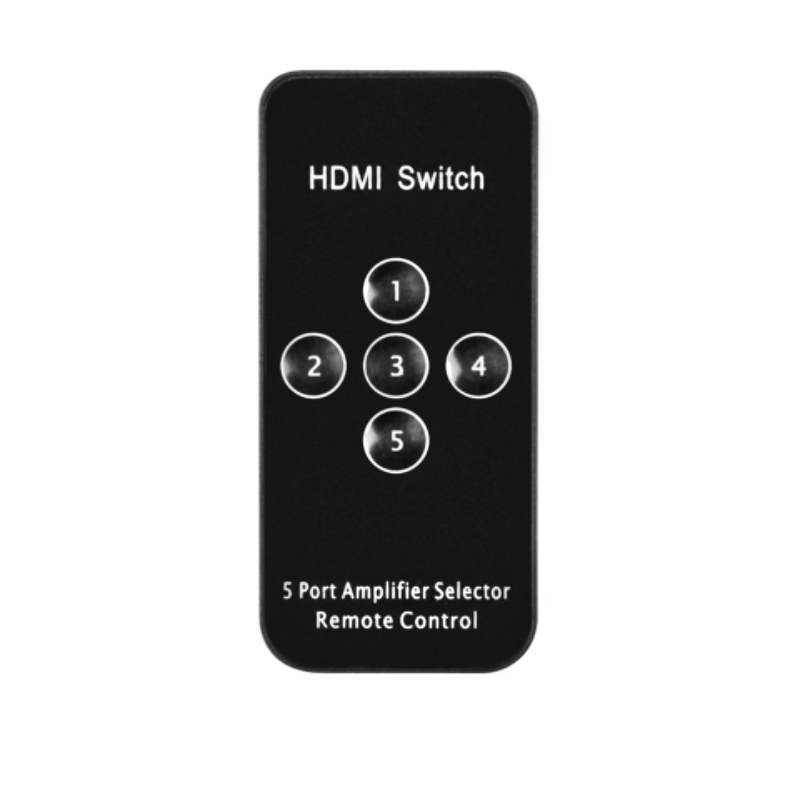 Switch video Lanberg 42434, comutator cu 5 intrari HDMI si un port de iesire HDMI 4K, 3D, telecomanda, alimentare microUSB 5V 1A, negru [9]