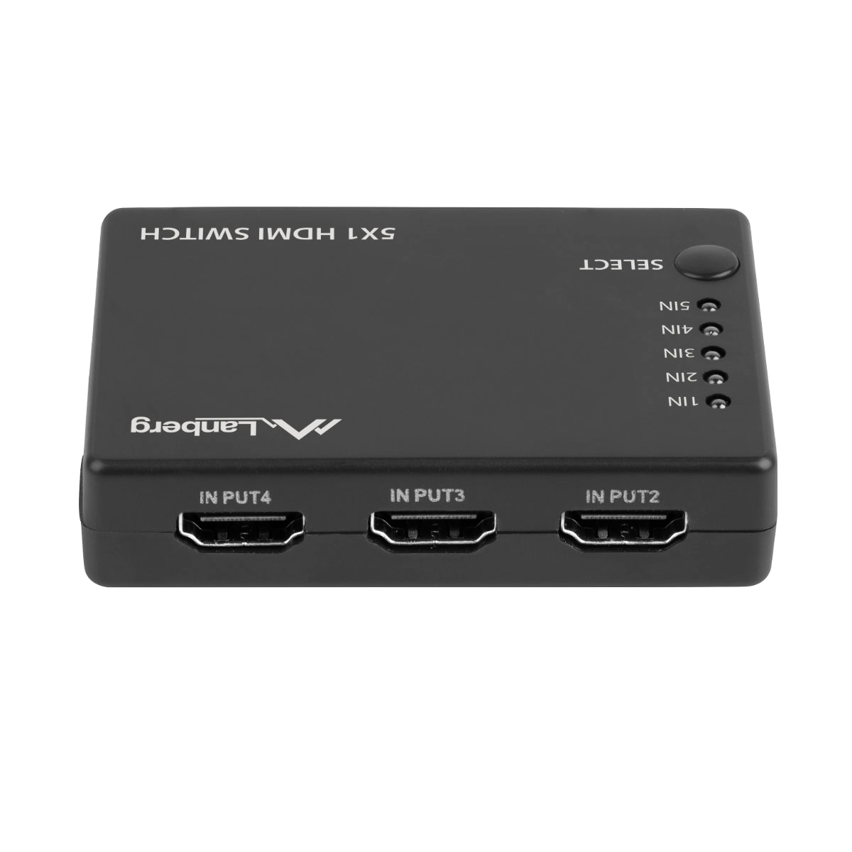 Switch video Lanberg 42434, comutator cu 5 intrari HDMI si un port de iesire HDMI 4K, 3D, telecomanda, alimentare microUSB 5V 1A, negru [8]