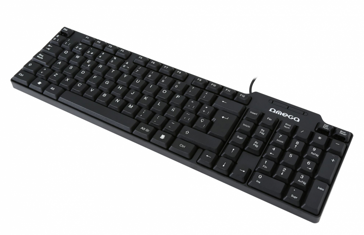 Tastatura cu adaptor OTG microUSB, Omega 41829 OK-05 US, 410x125x20mm, cablu alimentare USB 120cm, neagra [8]