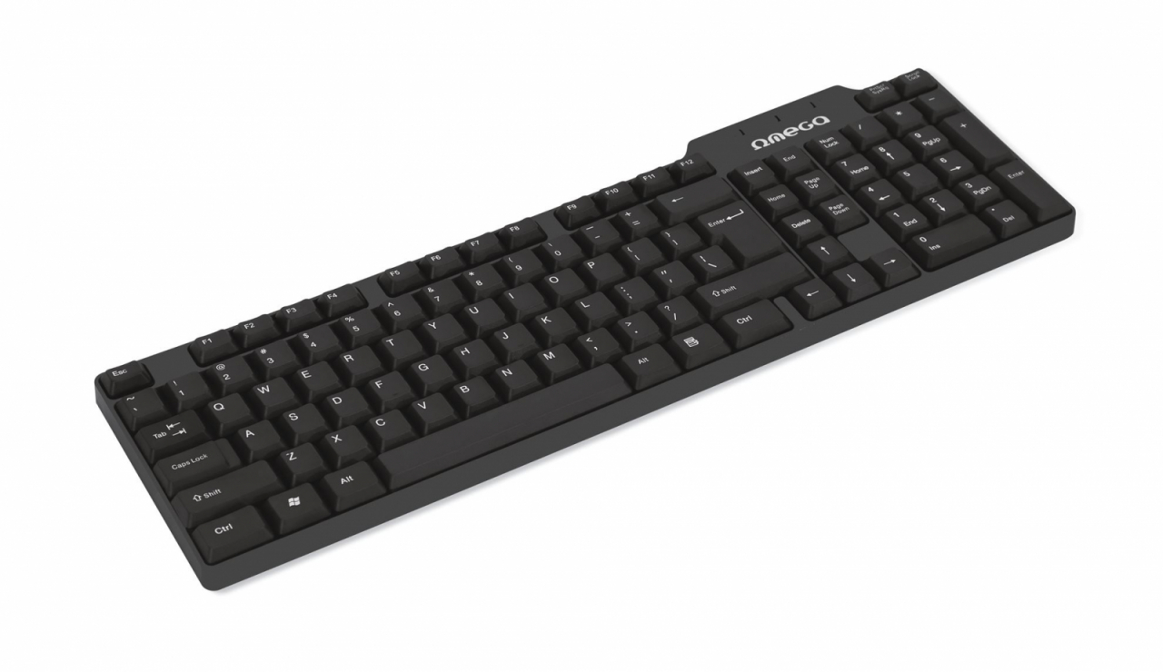 Tastatura cu adaptor OTG microUSB, Omega 41829 OK-05 US, 410x125x20mm, cablu alimentare USB 120cm, neagra [6]
