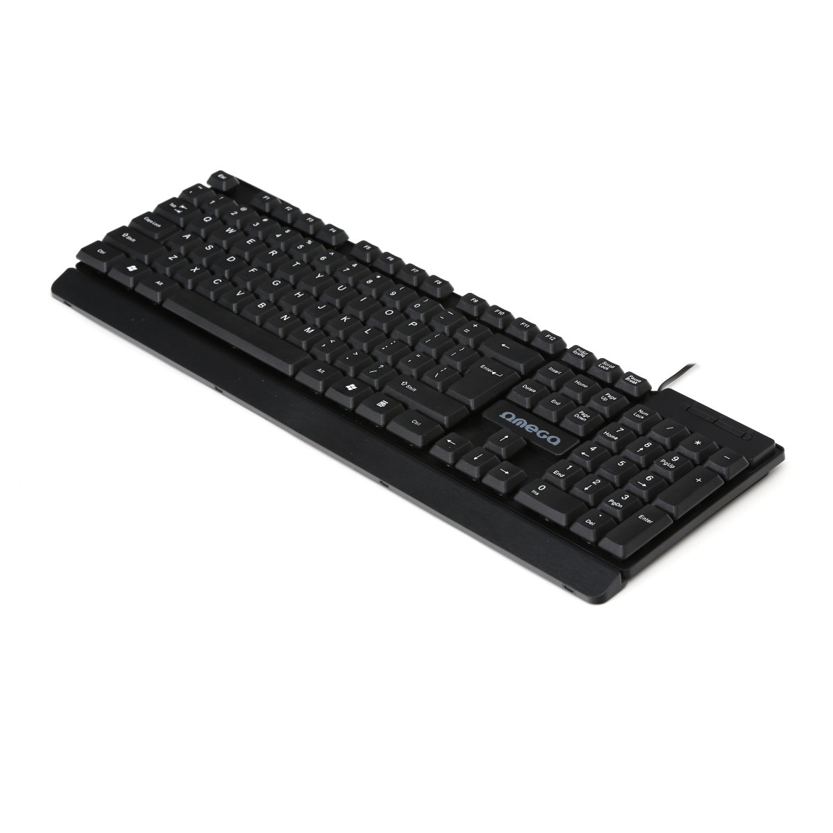Tastatura cu cablu USB , Omega OK-35B, 104 taste cu profil inalt, US, neagra [13]
