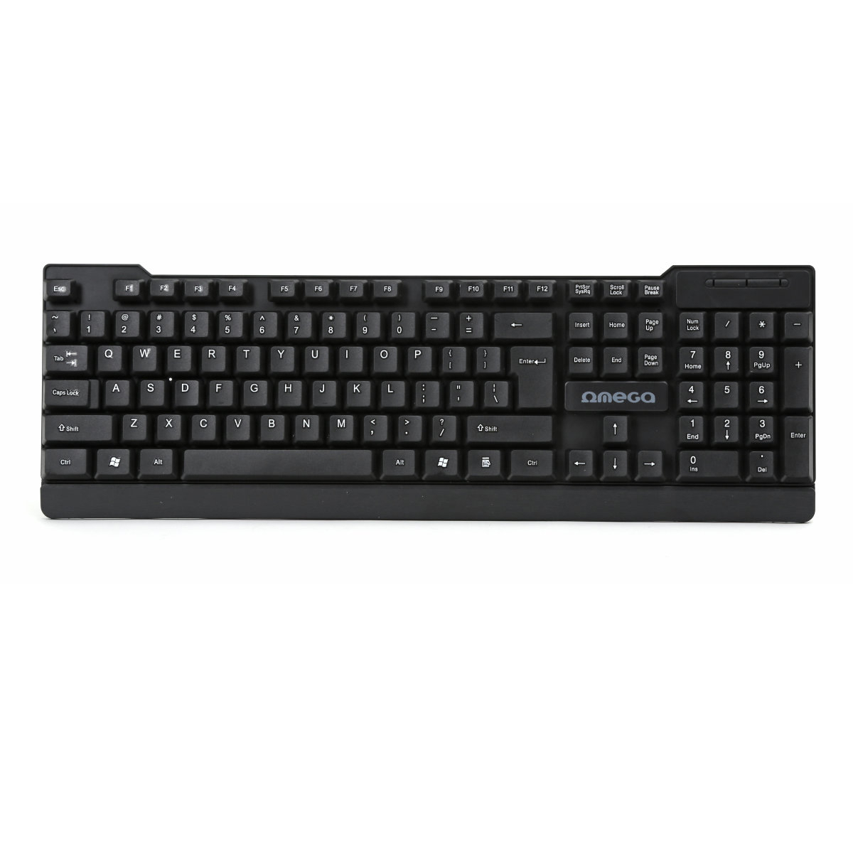Tastatura cu cablu USB , Omega OK-35B, 104 taste cu profil inalt, US, neagra [9]