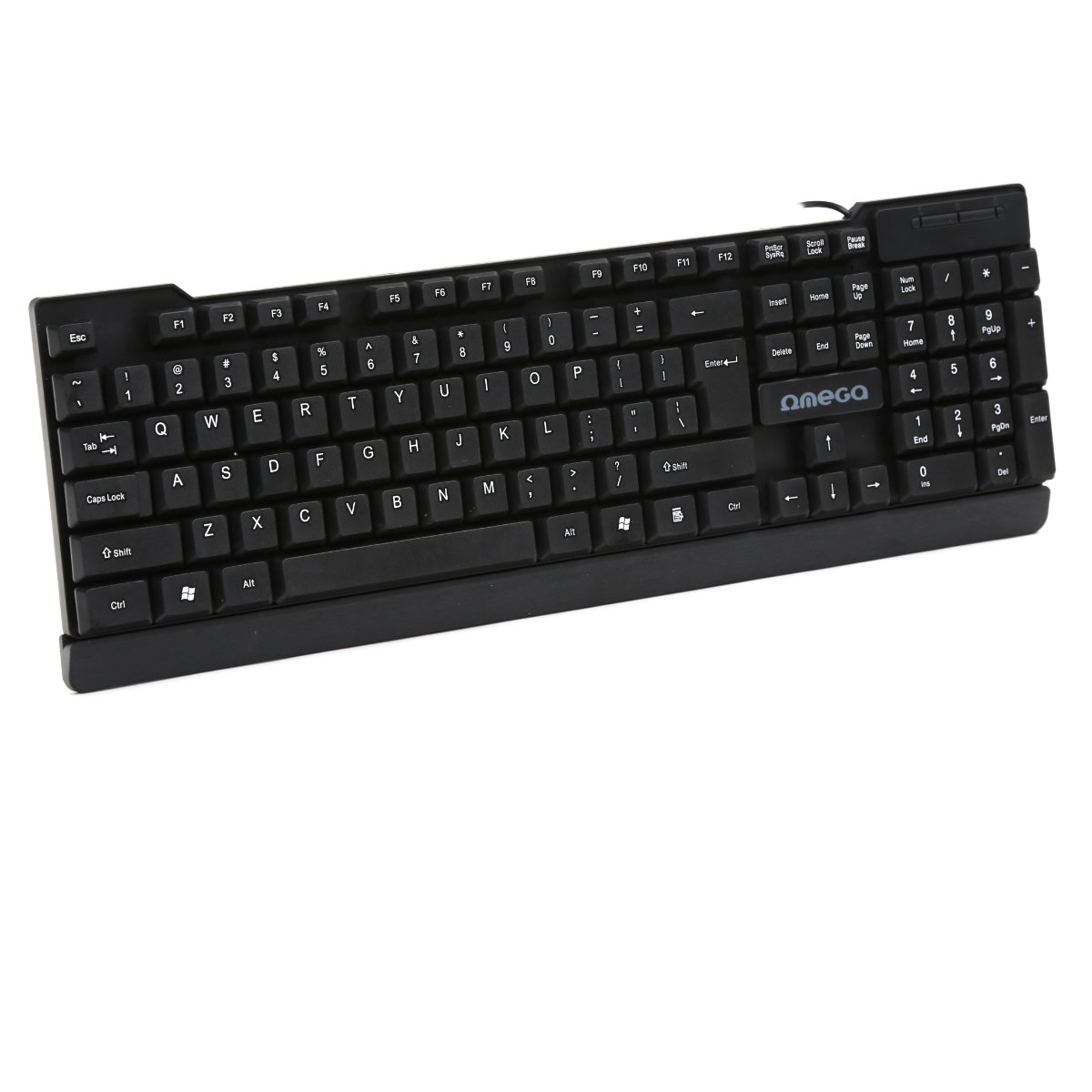 Tastatura cu cablu USB , Omega OK-35B, 104 taste cu profil inalt, US, neagra [11]