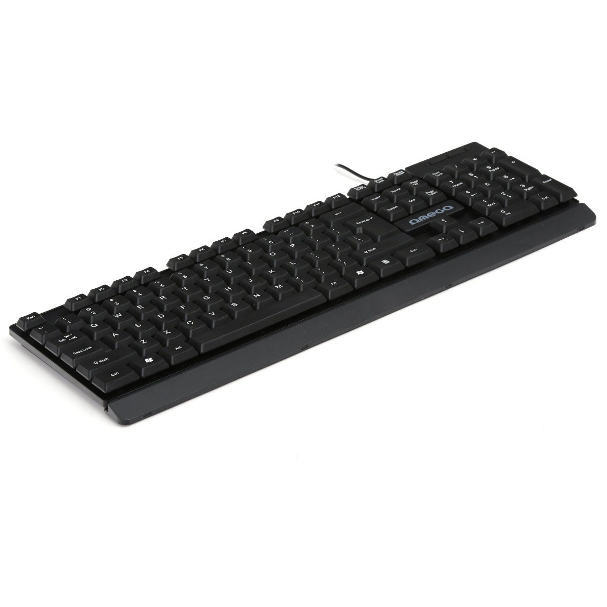 Tastatura cu cablu USB , Omega OK-35B, 104 taste cu profil inalt, US, neagra [14]