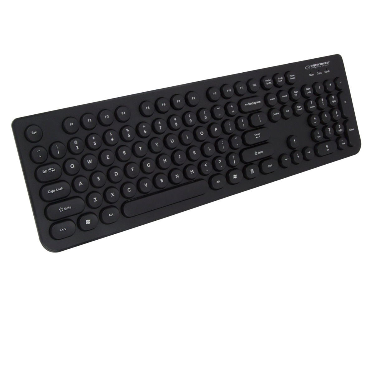 Tastatura Esperanza Retro EK131, cu cablu 150 cm si conectare USB, taste low-profile, neagra [3]