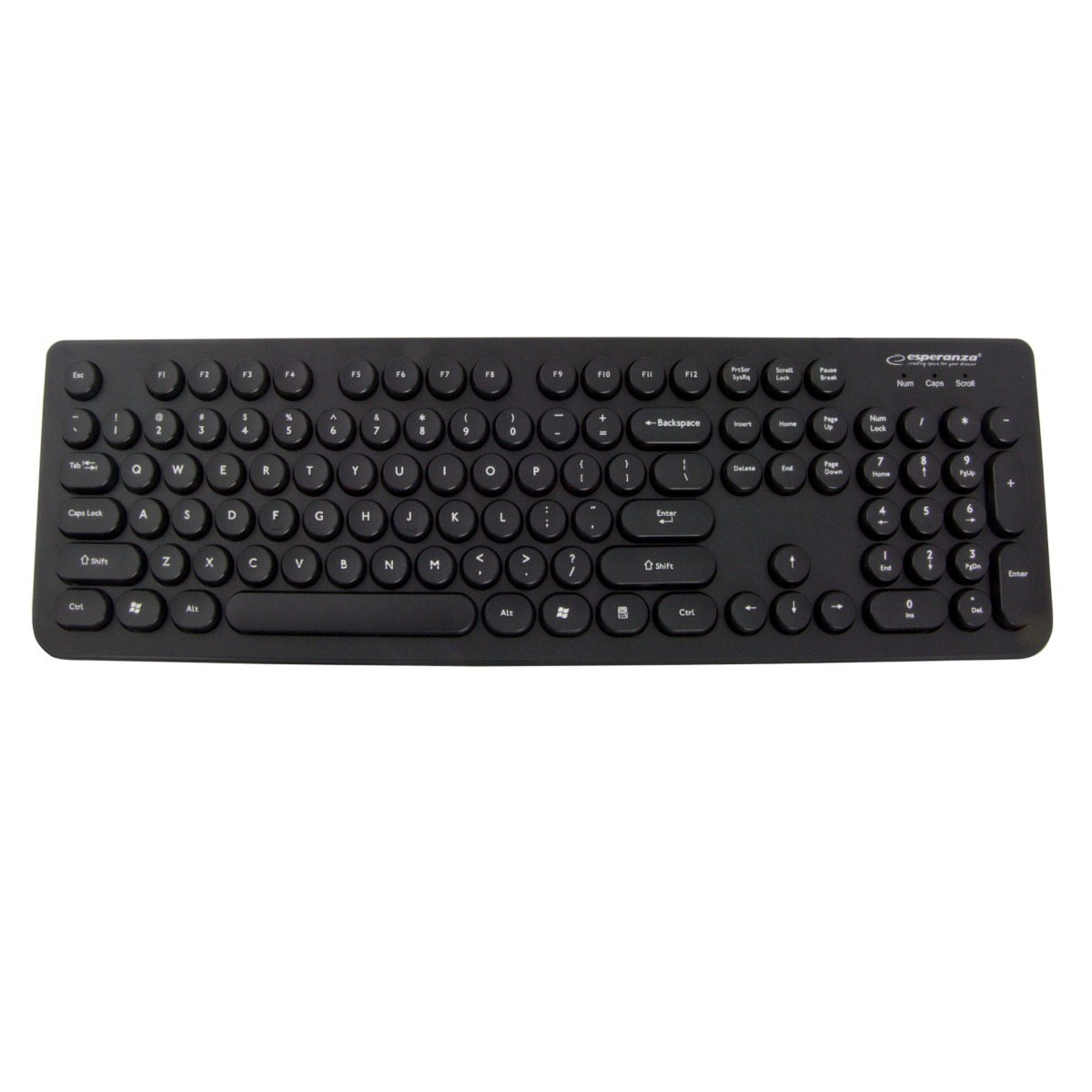 Tastatura Esperanza Retro EK131, cu cablu 150 cm si conectare USB, taste low-profile, neagra [6]