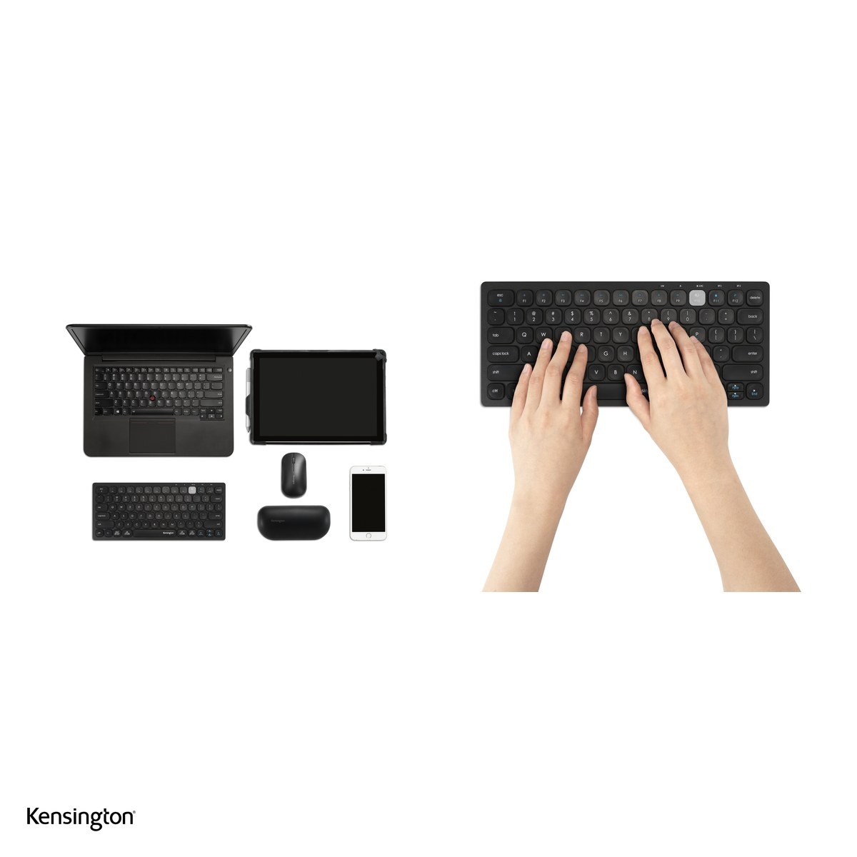Tastatura fara fir Kensington compacta, Bluetooth si 2.4 GHz, pana la 3 dispozitive, neagra [4]