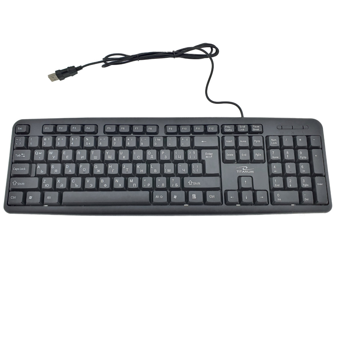 Tastatura standard, cu fir si conectare USB, Titanum BG 92686, 104 taste, Layout bulgaresc, neagra [1]
