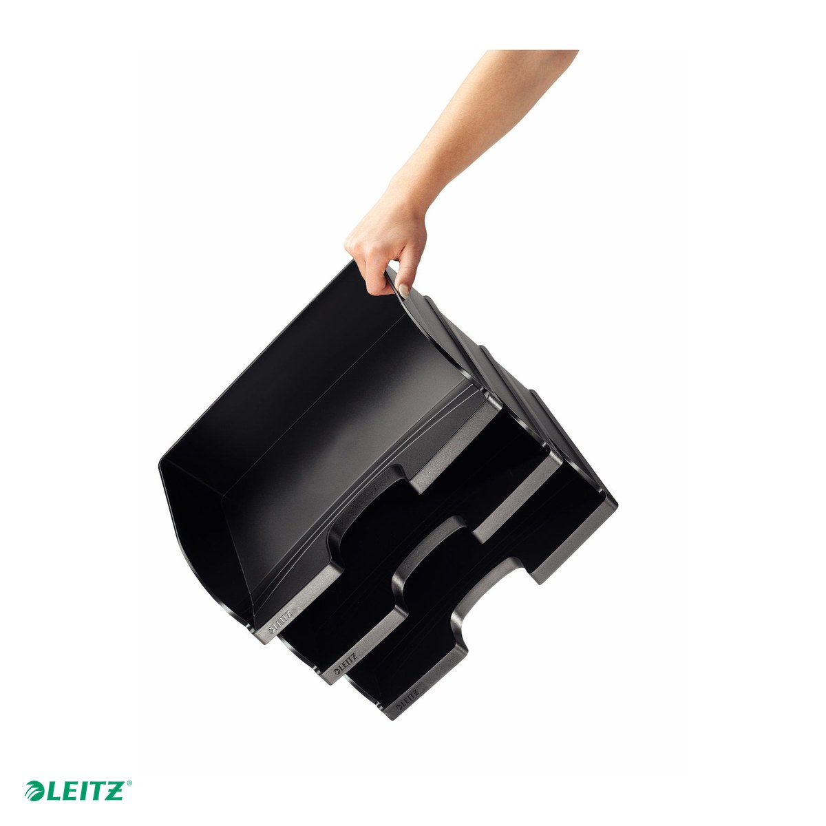Tavita documente Leitz Plus Jumbo, PS, A4 MAXI, landscape, negru [5]