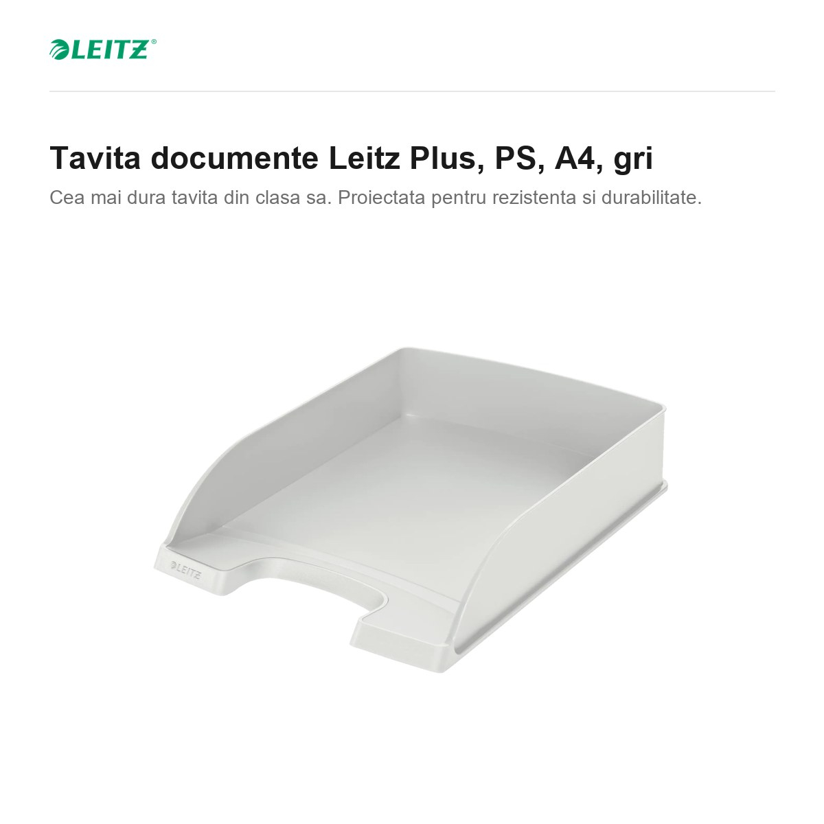 Tavita documente Leitz Plus, PS, A4, gri [2]
