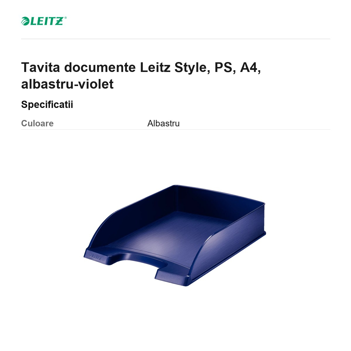 Tavita documente Leitz Style, PS, A4, albastru-violet [3]