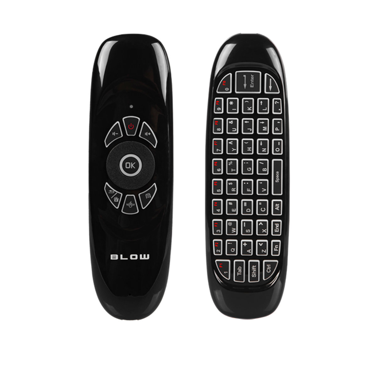 Telecomanda Smart iluminata cu functie de tastatura si mouse, Blow KS-3 11771, 2.4GHz, neagra [2]
