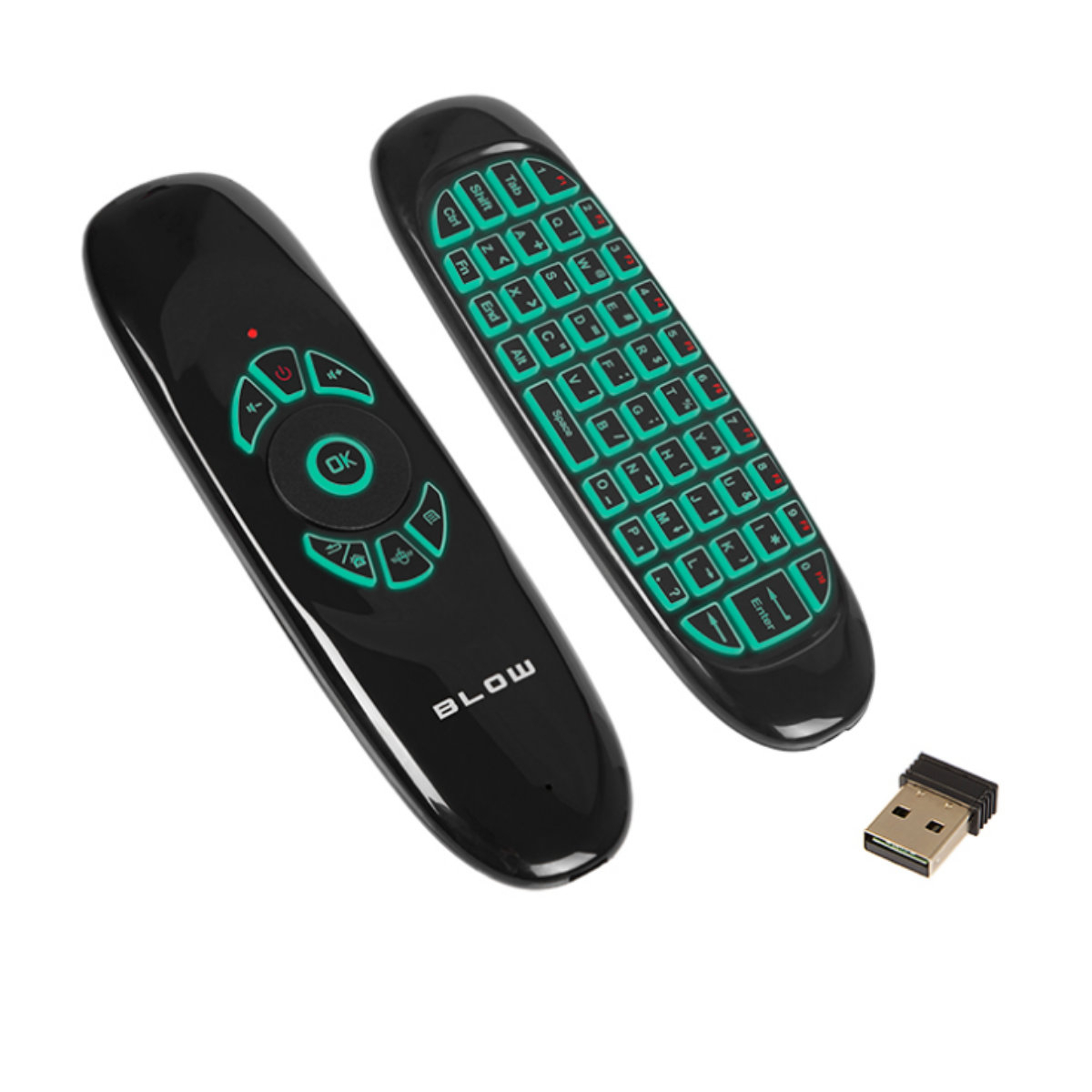 Telecomanda Smart iluminata cu functie de tastatura si mouse, Blow KS-3 11771, 2.4GHz, neagra [3]