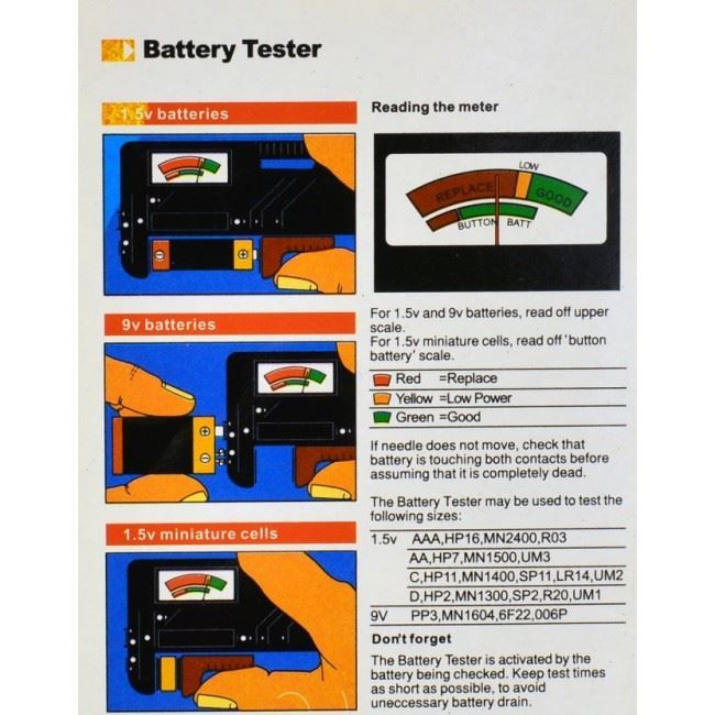 Tester capacitate baterii 1.5-9V,BT-168,negru [6]