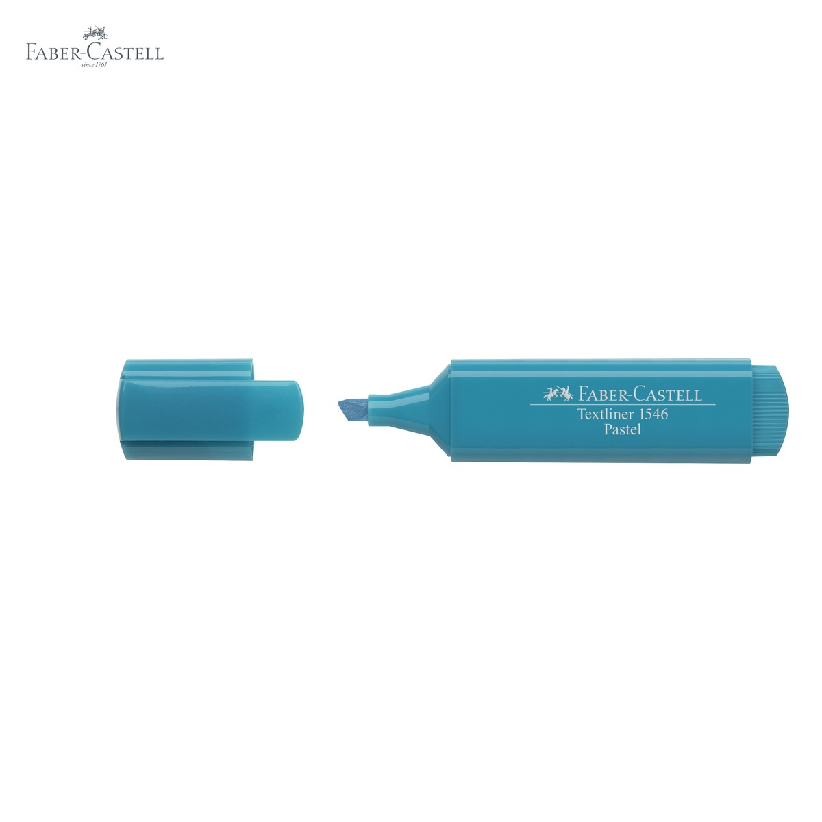 Textmarker Faber-Castell pastel turcoaz, varf tesit 3 grosimi, cerneala pe baza de apa [5]