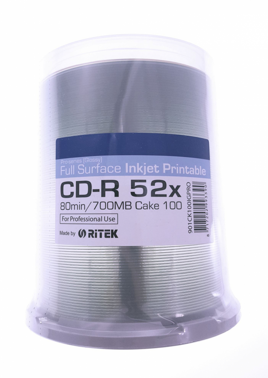 Traxdata - CD-R Traxdata 700 Mb , 80 min , 52X , Printabil Glossy Inkjet , Cake Box , 100 buc / pret/set [4]