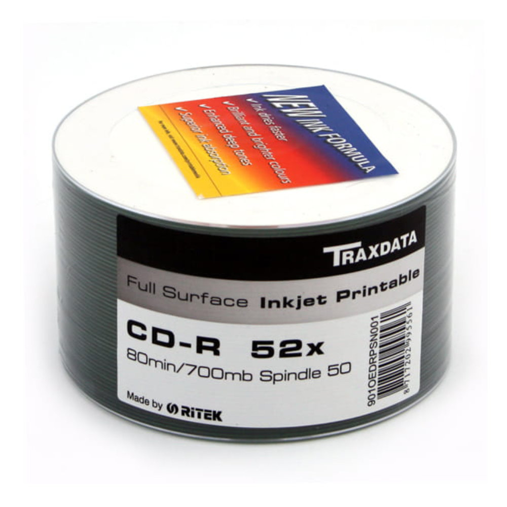 Traxdata - CD-R Traxdata 700 Mb , 80 min , 52X , Printabil Inkjet , set 50 buc [1]