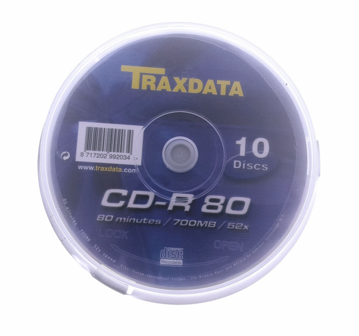 Traxdata - CD-R Traxdata 700Mb , 80 min , 52X , Cake Box , 10 buc / pret/buc [2]