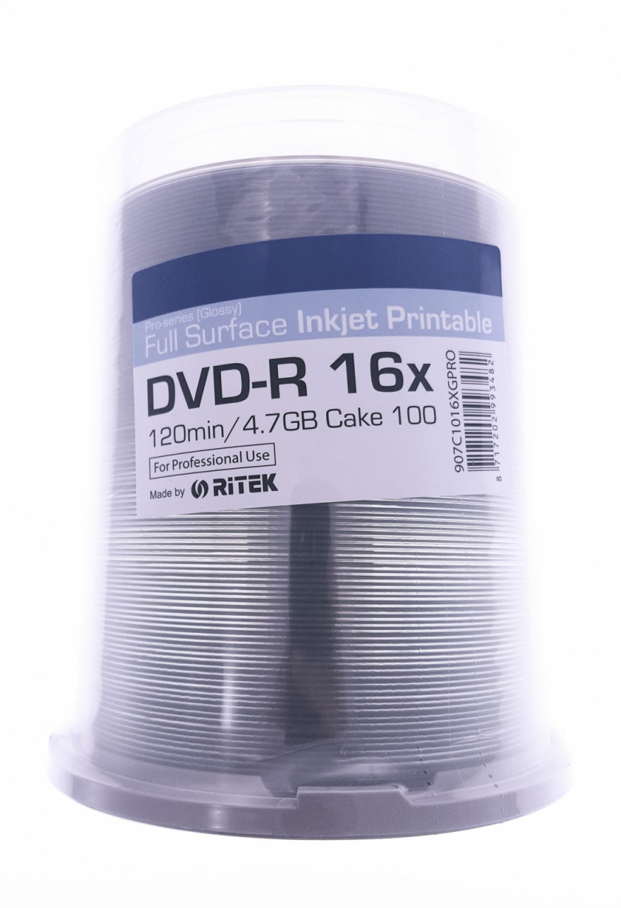 Traxdata - DVD-R, 4.7Gb, 16X , Printabile PRO , Glossy, Traxdata , cake 100 buc / pret/set [4]
