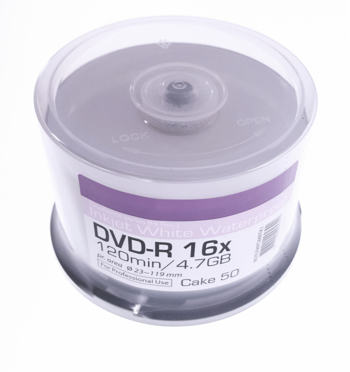 TRAXDATA DVD-R 4,7GB 16X WHITE GLOSSY WATERPROOF PRINT CAKE 50 907CK50IWGPRO [4]