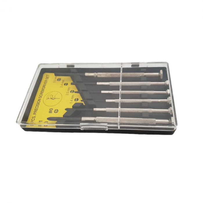 Trusa 6 surubelnite mici de precizie,cu maner cromat,FS-10726 [2]