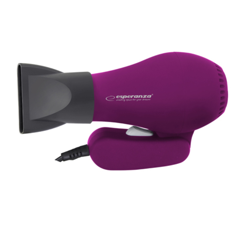 Uscator de par, 750W, 2 viteze, concentrator, maner pliabil, Esperanza Aurora, roz [2]