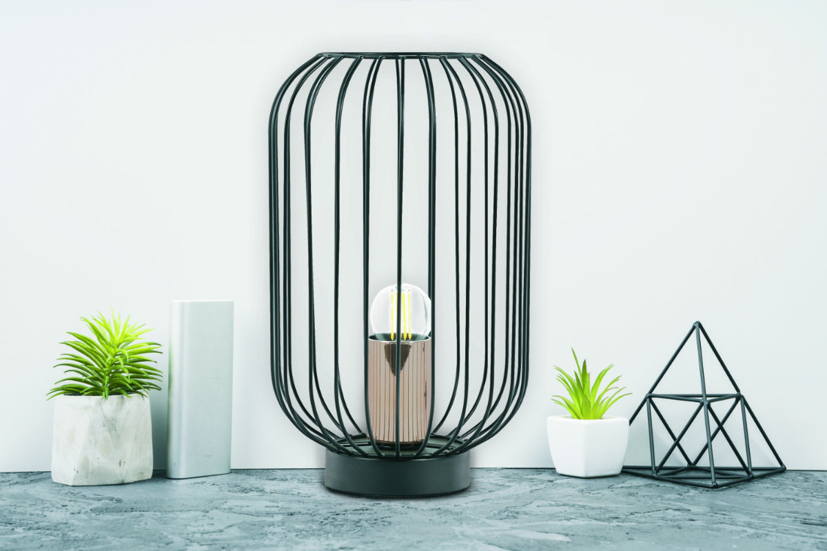 Veioza Platinet 44878, E27, 40W, cu abajur tip grilaj metalic φ180x290mm [9]