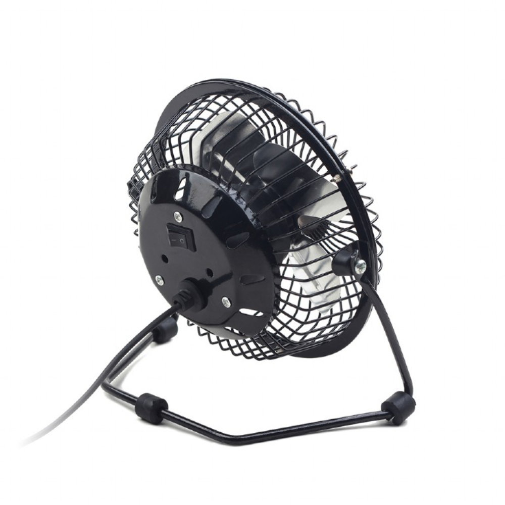 Ventilator 4'' USB, Gembird 08663, din metal, 160 x 155 x 75mm, lungime cablu 108 cm, negru [3]