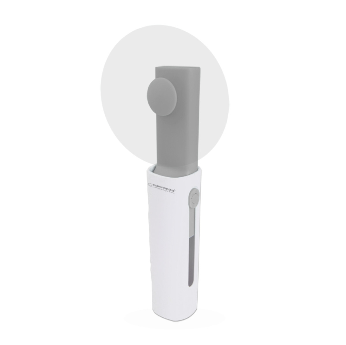Ventilator cu baterie portabila incorporata, Esperanza Daphne, capacitate de 1200mAh, 2 viteze, putere 5W, cablu de alimentare microUSB, alb [9]