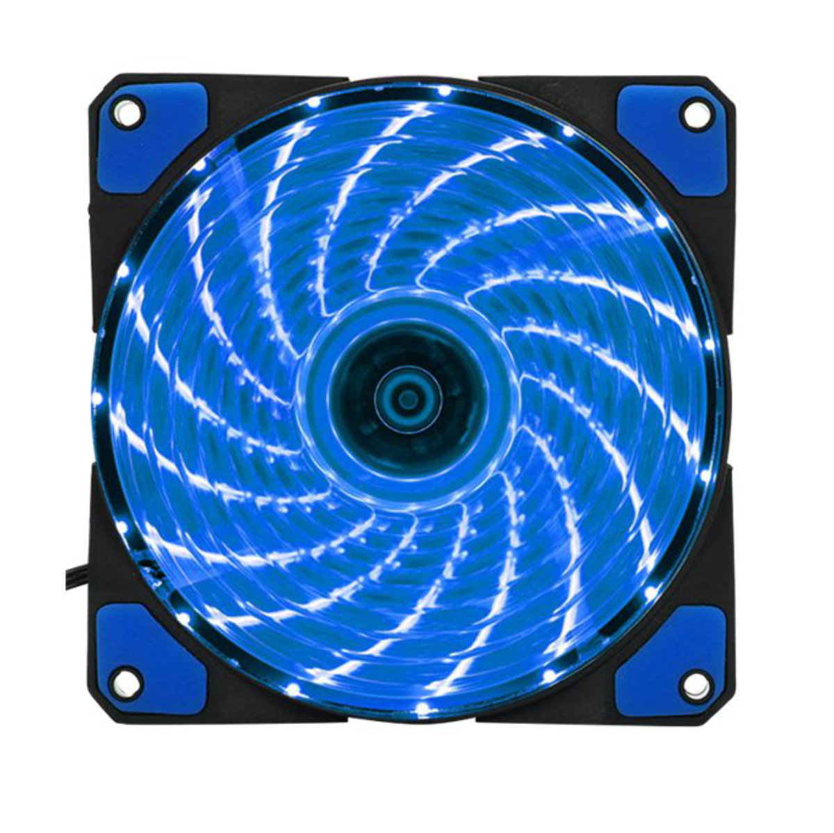 Ventilator PC, Gembird Huracan 100B, 120 x 120 x 25 mm, 15 Led albastre, 3p + 4p, 1100 rpm, 12V [1]