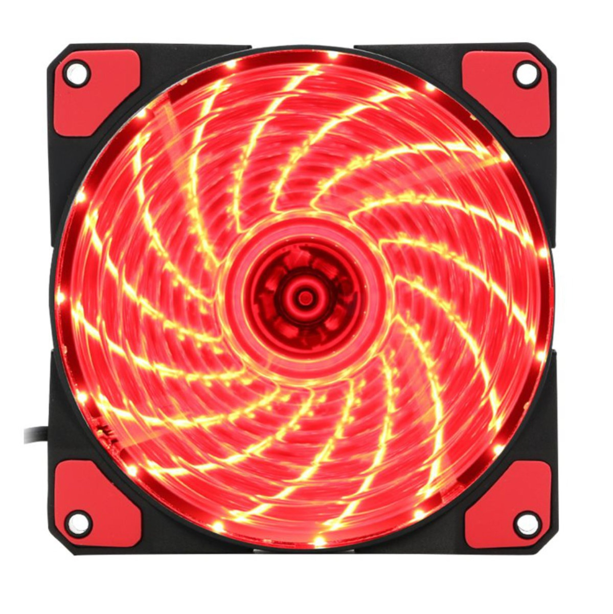 Ventilator PC, Gembird Huracan 100R, 120 x 120 x 25 mm, 15 Led rosii, 3p + 4p, 1100 rpm, 12V [7]