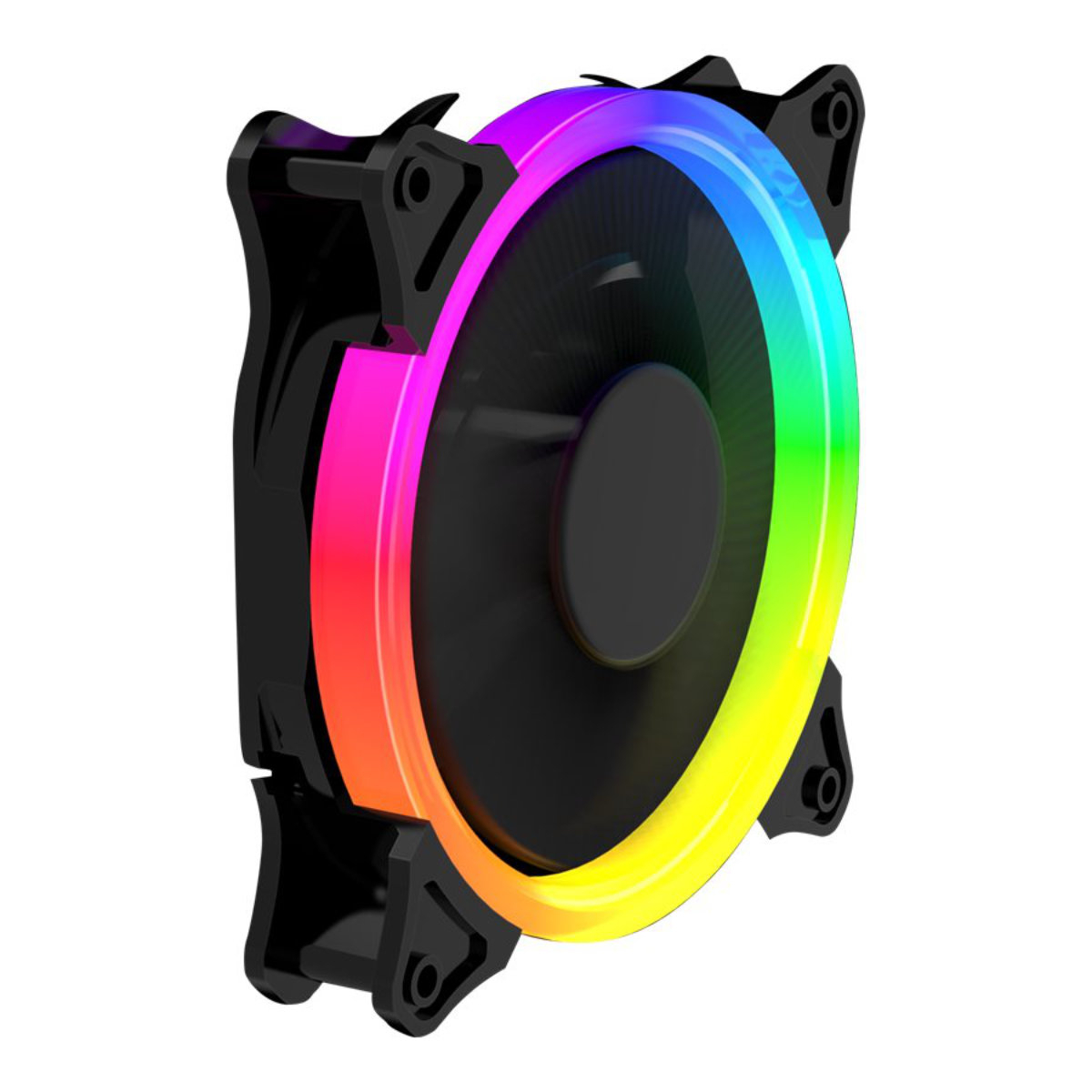 Ventilator PC, Gembird Huracan X-ARGB, 120 x 120 x 25 mm, 16 LED RGB, conectori ARGB mama si tata, 1100 rpm, 5V [8]