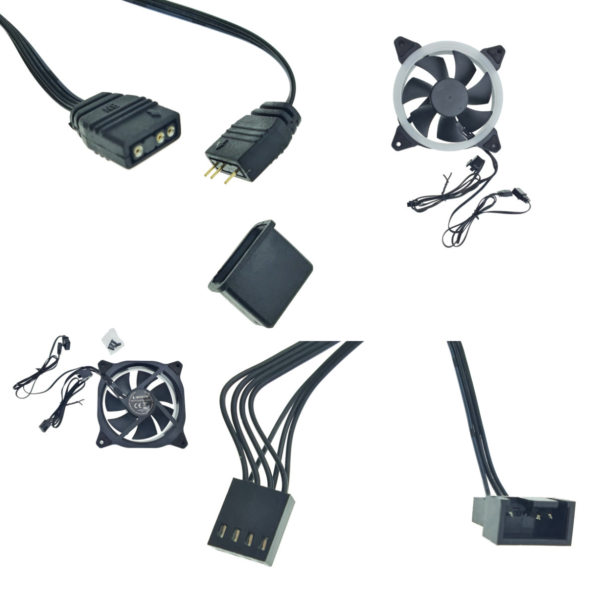 Ventilator PC, Gembird Huracan X-ARGB, 120 x 120 x 25 mm, 16 LED RGB, conectori ARGB mama si tata, 1100 rpm, 5V [5]