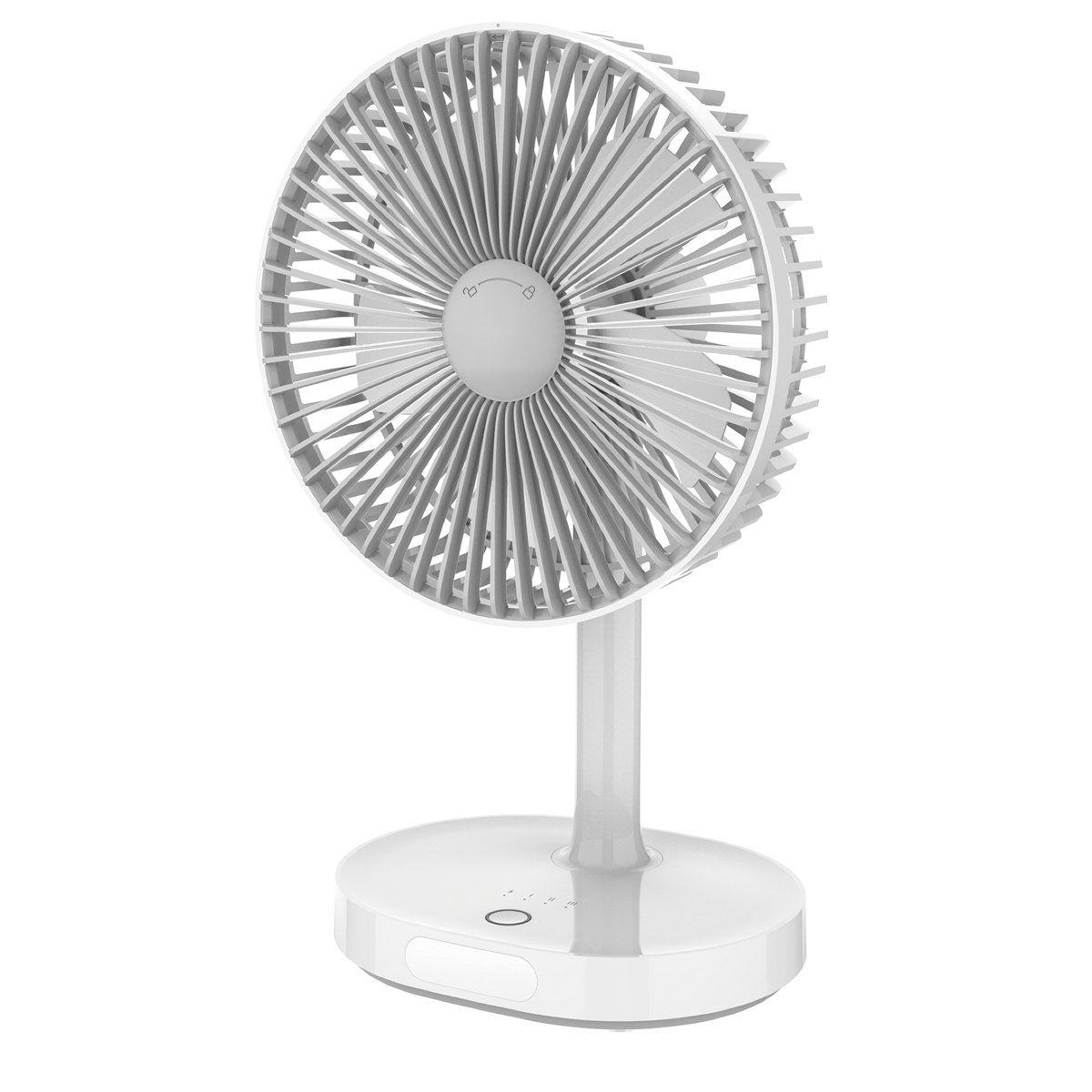 Ventilator portabil, Platinet 45242, diametru 140mm, cu baterie 3000mAh si lumina de noapte, alb [1]