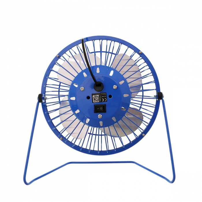 Ventilator USB YUGO EA149B, din metal, 20x17x8cm, albastru [3]