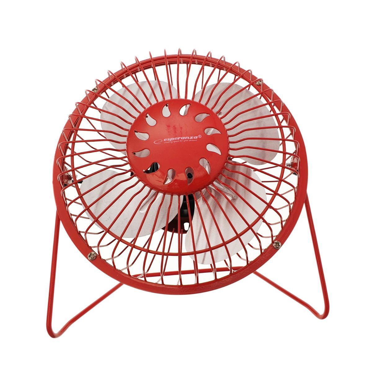 Ventilator USB YUGO EA149R, din metal, 20x17x8cm, rosu [6]