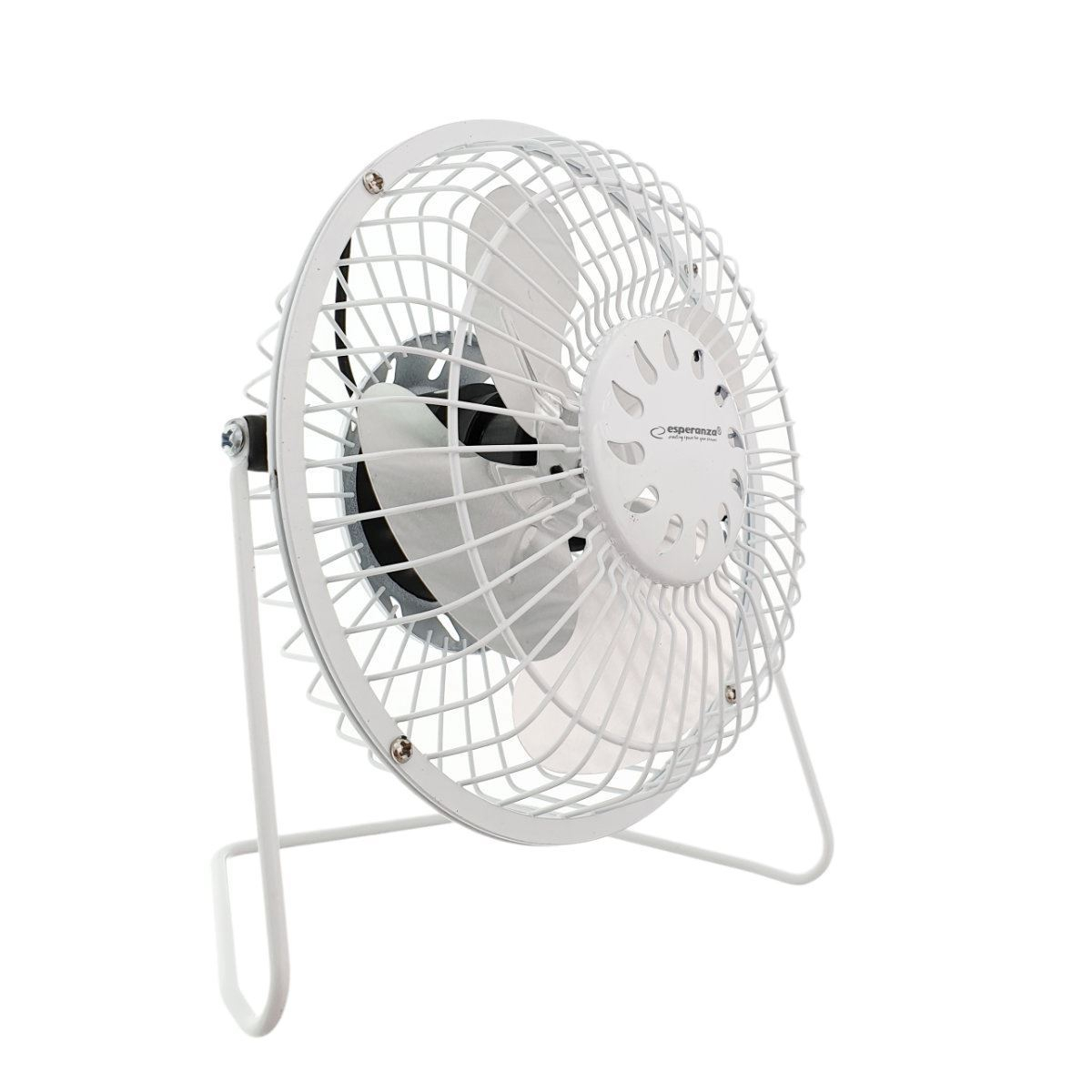 Ventilator USB YUGO EA149W, din metal, 20x17x8cm, alb [5]