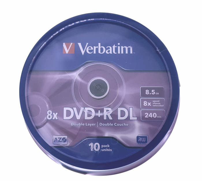 VERBATIM DVD+R 8,5GB 8X DOUBLE LAYER CAKE*10 43666 [2]