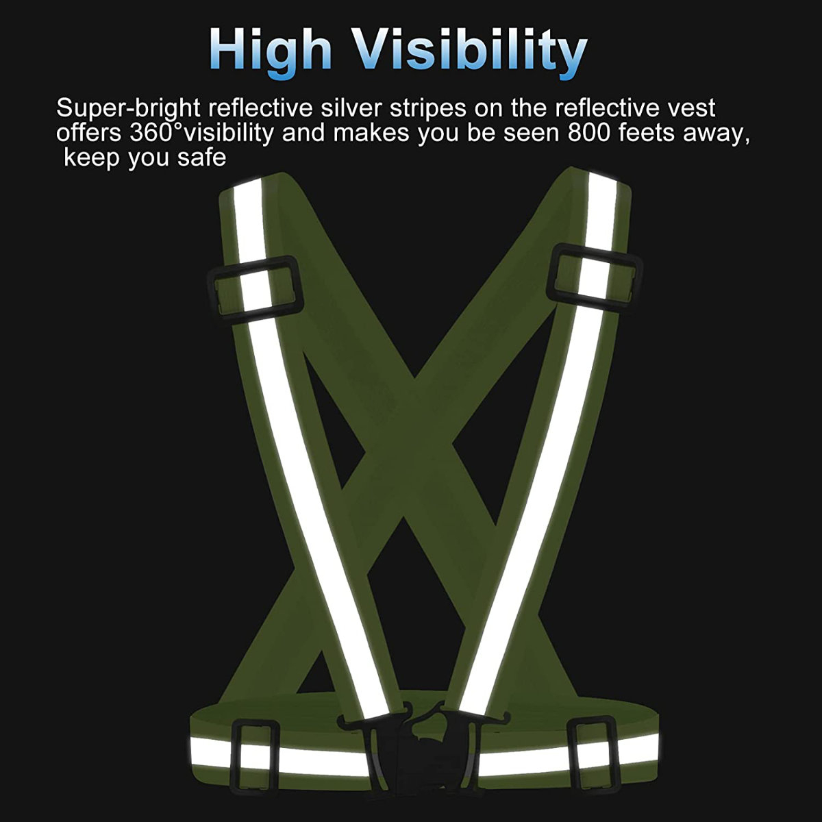 Vesta reflectorizanta cu bretele reglabile , Xtreme XL 12071, pentru vizibilitate, verde fluorescent [3]
