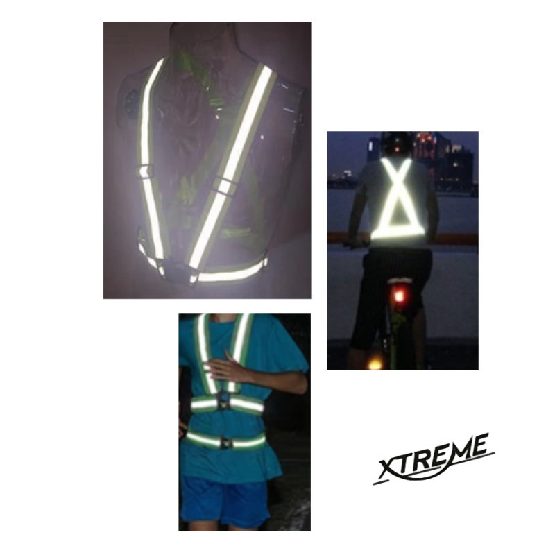 Vesta reflectorizanta cu bretele reglabile , Xtreme XL 12071, pentru vizibilitate, verde fluorescent [7]